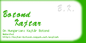 botond kajtar business card